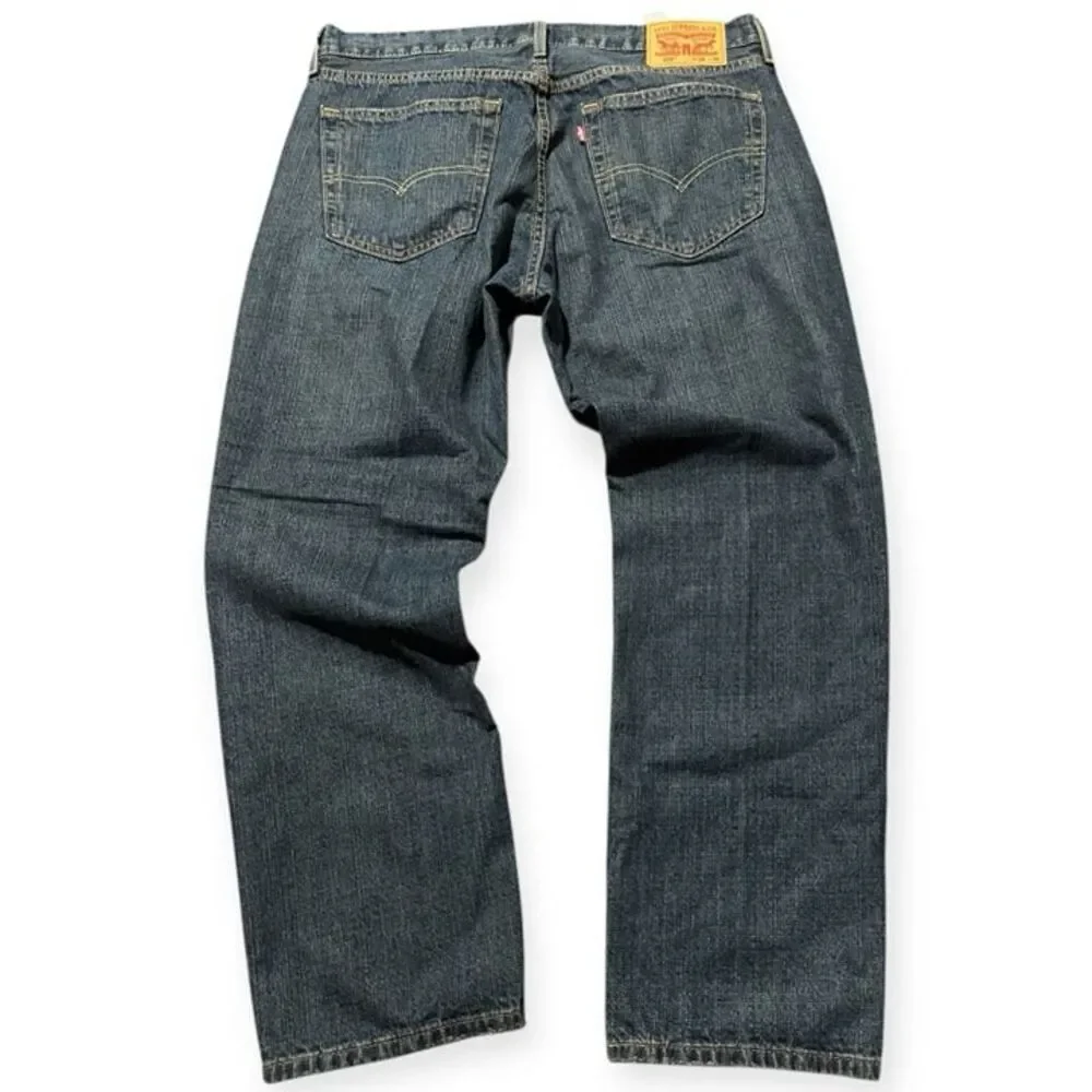 Levi's 559 Jeans Men’s Size 36x30 Blue Denim Relaxed Fit Straight Leg Distressed